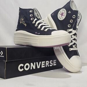 Converse Women's CTAS Move Hi Platform Tiny Tattoos Size 8.5  A07136C NWT